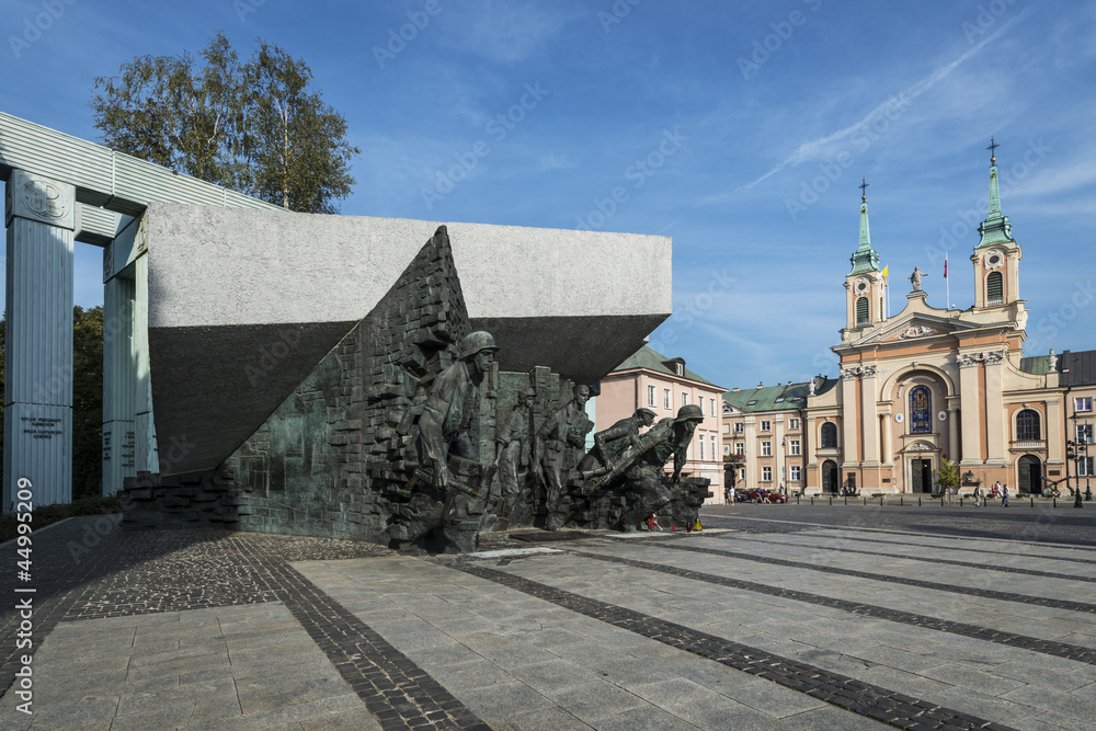 Naklejka premium Warsaw Uprising Monument in Warsaw, Poland