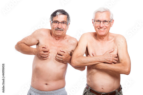 Funny seniors showing body