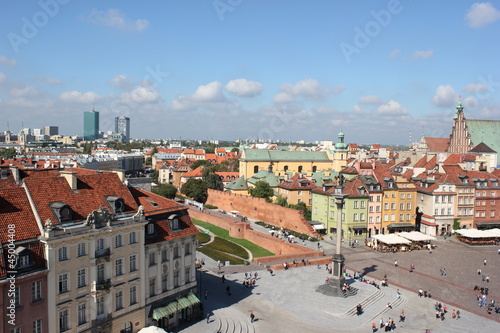 Panorama of Warsaw with Old Town