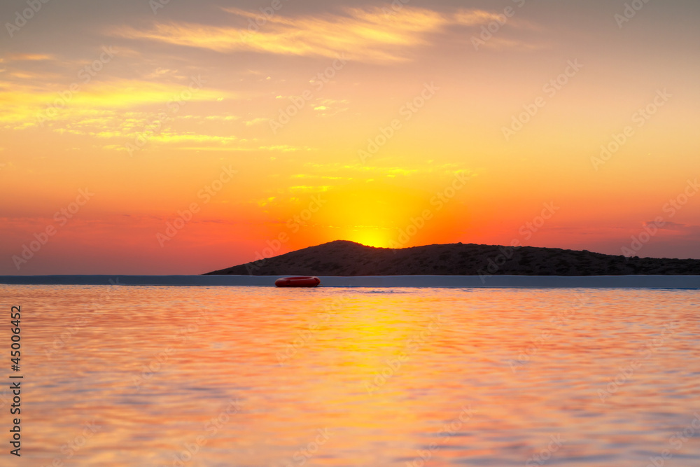 Sunrise at Mirabello Bay on Crete, Greece