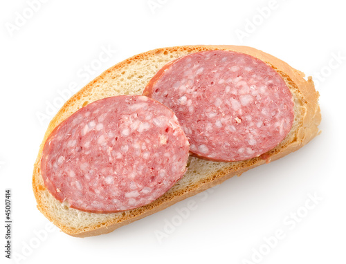 Sandwich with salami