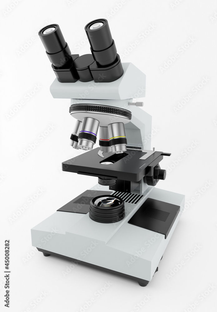 microscope isolated on white microscope isolated on white