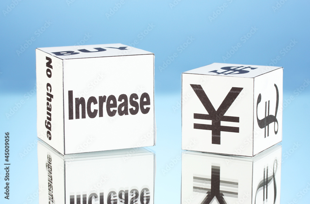 forex. currency in the white dices on blue background forex. currency in the white dices on blue background