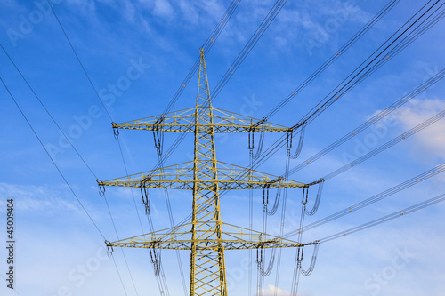 tower for electricity in rural landscape