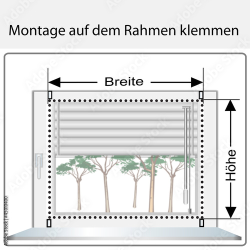 Montage auf dem Rahmen klemmen