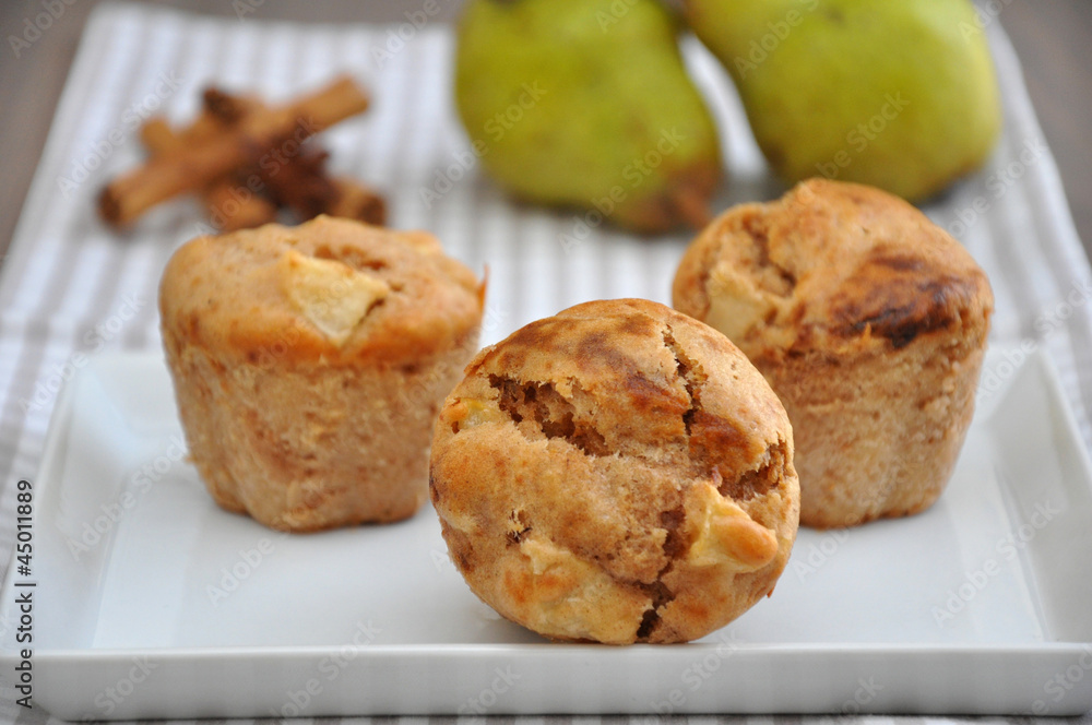 Birnen Lebkuchen Muffins