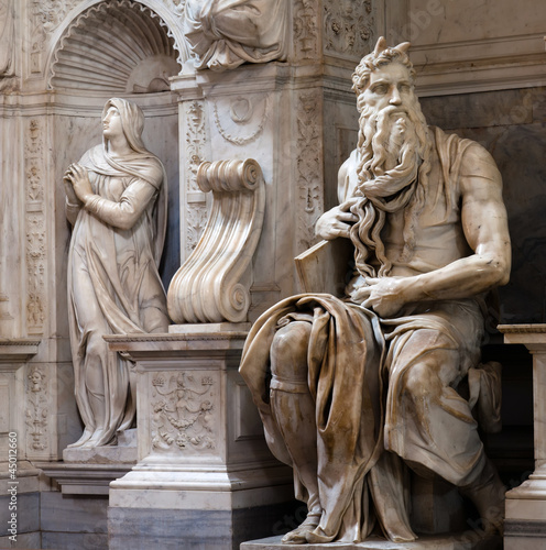 Moses by Michelangelo in San Pietro in Vincoli, Rome, Italy