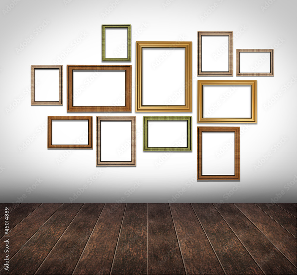 Interior picture frames on wall Interior picture frames on wall