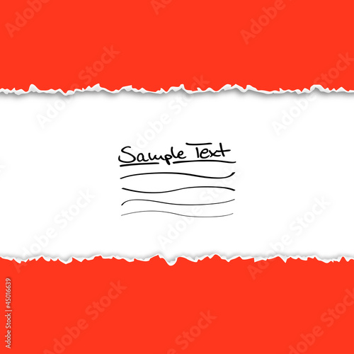 aufgerissenes Papier mit Textfreiraum
