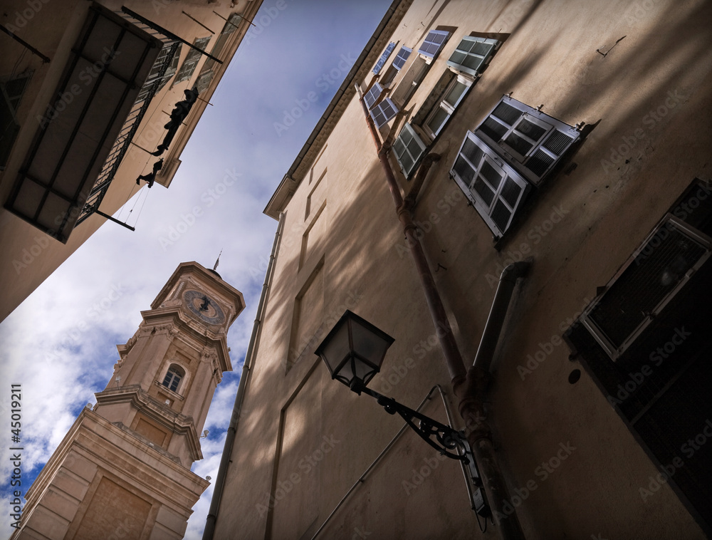 Fototapeta premium Nice. Clock on tower