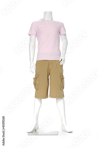 full length t-shirt clothes on male mannequin