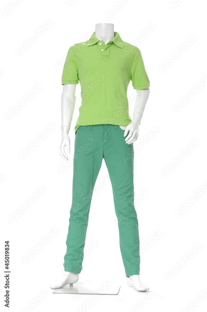 Full length male mannequin dressed in t- shirt ,isolated Full length male mannequin dressed in t- shirt ,isolated
