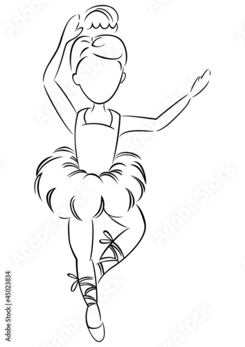 Child ballerina training ballet steps
