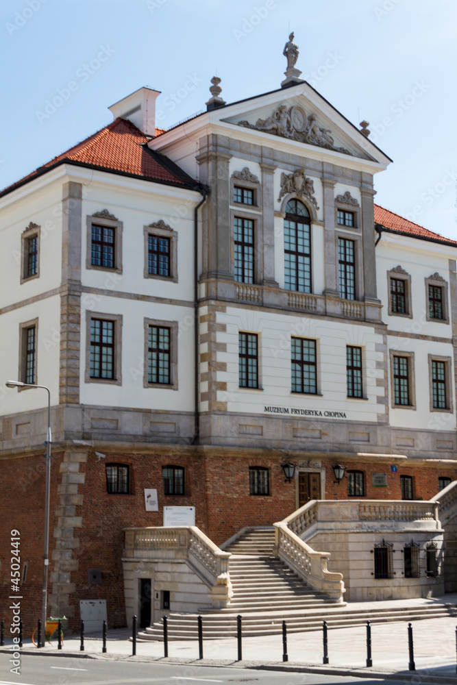 Museum of Frederick Chopin. Baroque palace in Warsaw.. Famous Du
