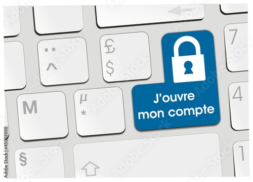 clavier j'ouvre mon compte