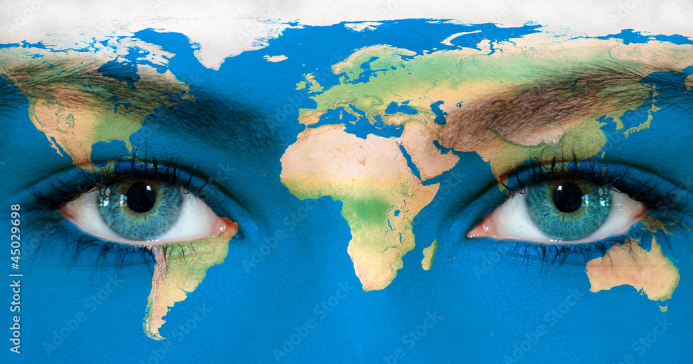 Naklejka premium Weltaugen