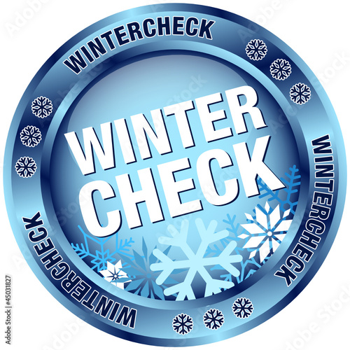Button "Wintercheck" blau
