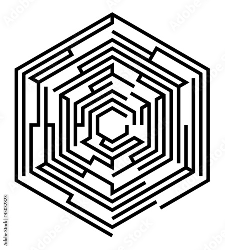 hexagonal maze