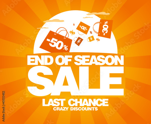 End of season sale design template