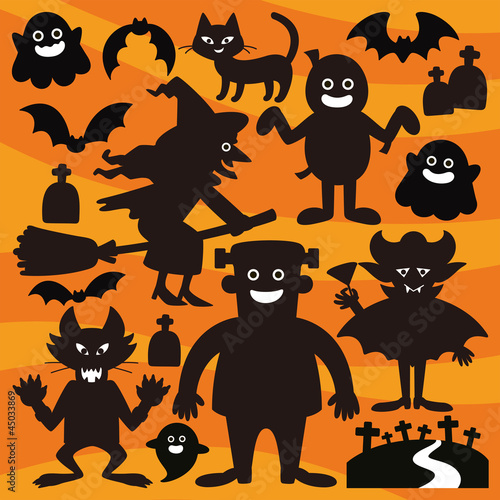 ハロウィン　モンスター＆ゴースト　アイコン