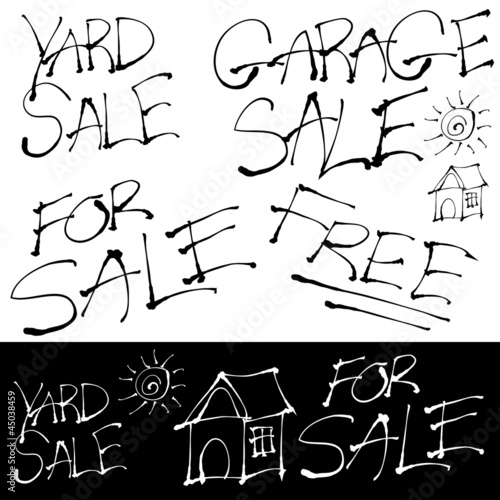 Grunge Sales Signs Set