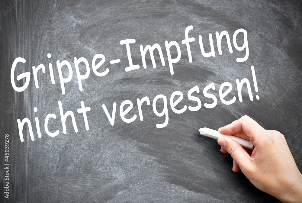 Fototapeta premium Grippe-Impfung nicht vergessen