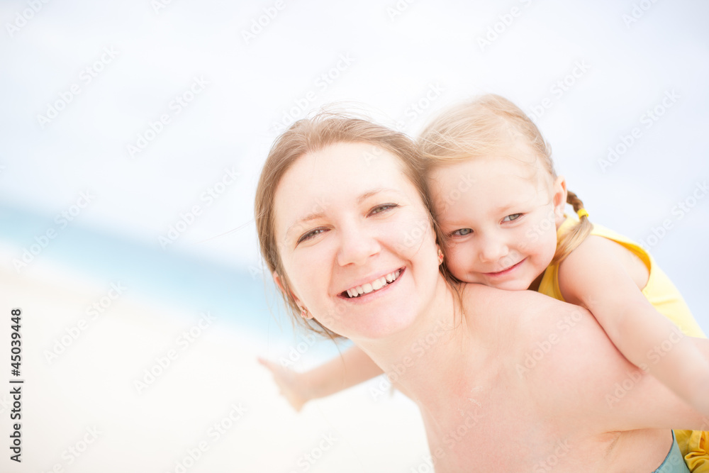 Mother and daughter having fun outdoors Mother and daughter having fun outdoors