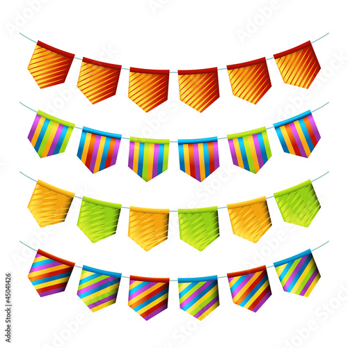 Bright bunting flags