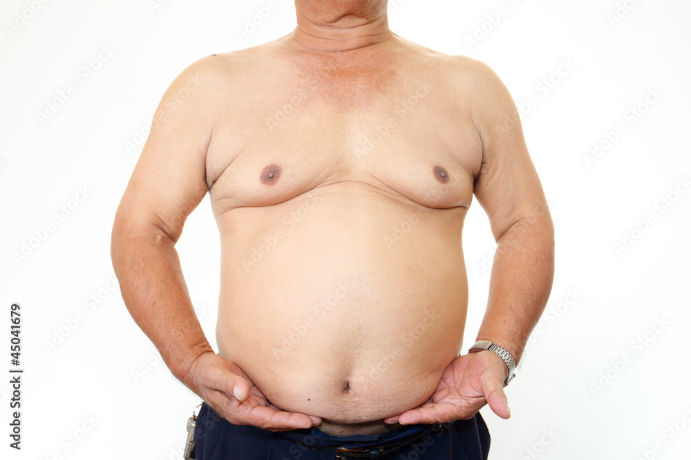 Naklejka premium 肥満気味の男性