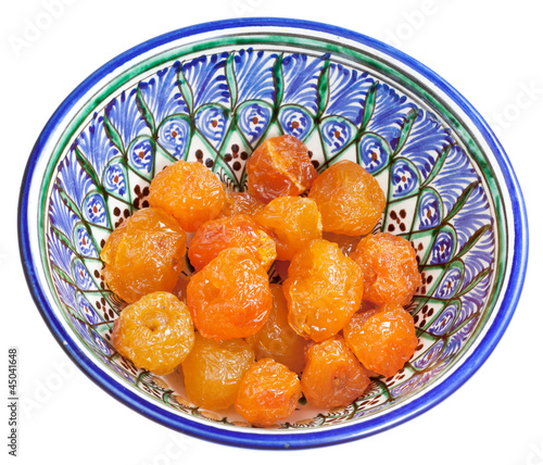 dried Russet apple in traditional bowl photo