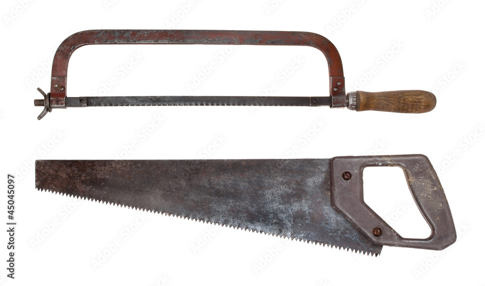 Old saws for metal and wood Old saws for metal and wood