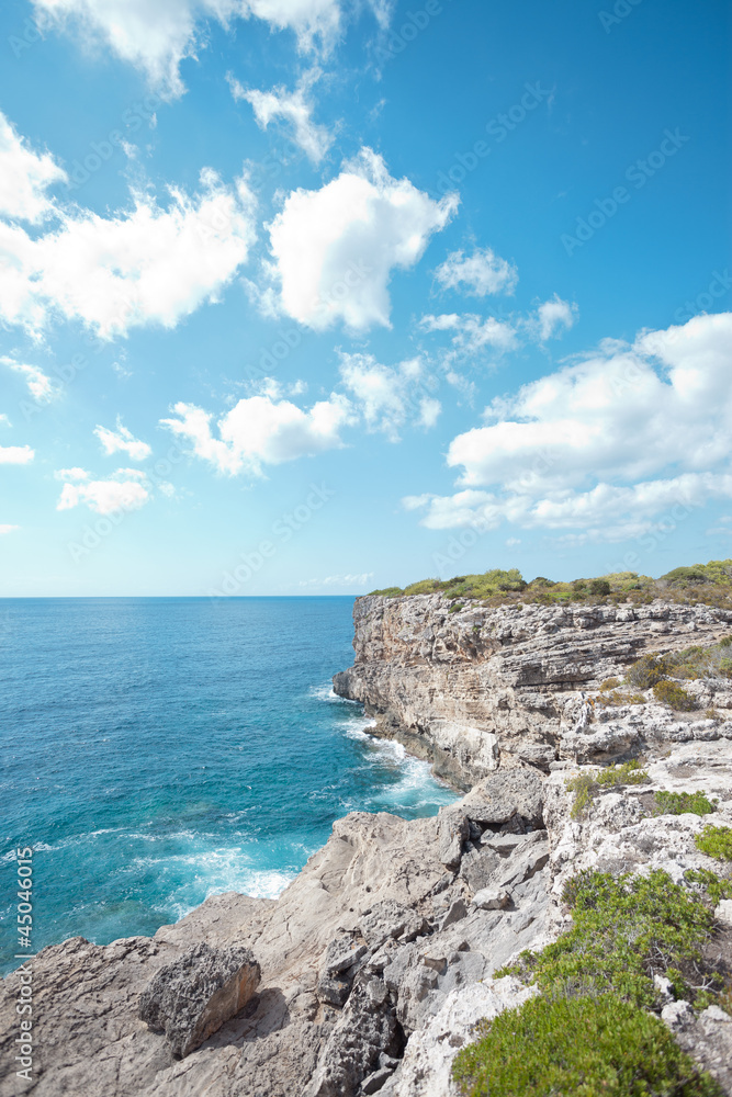 Fototapeta premium Cliffs at Cala en Turqueta - Menorca