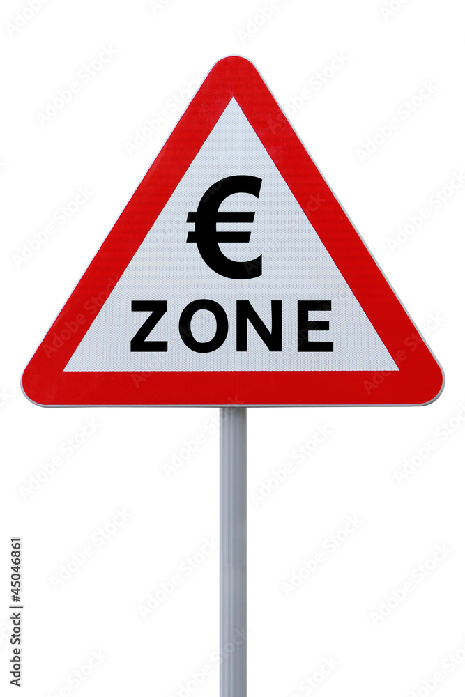 Eurozone Road Sign (with clipping path) Eurozone Road Sign (with clipping path)