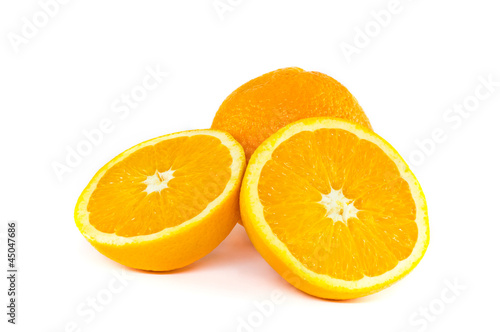 Orange fruit isolated on white background