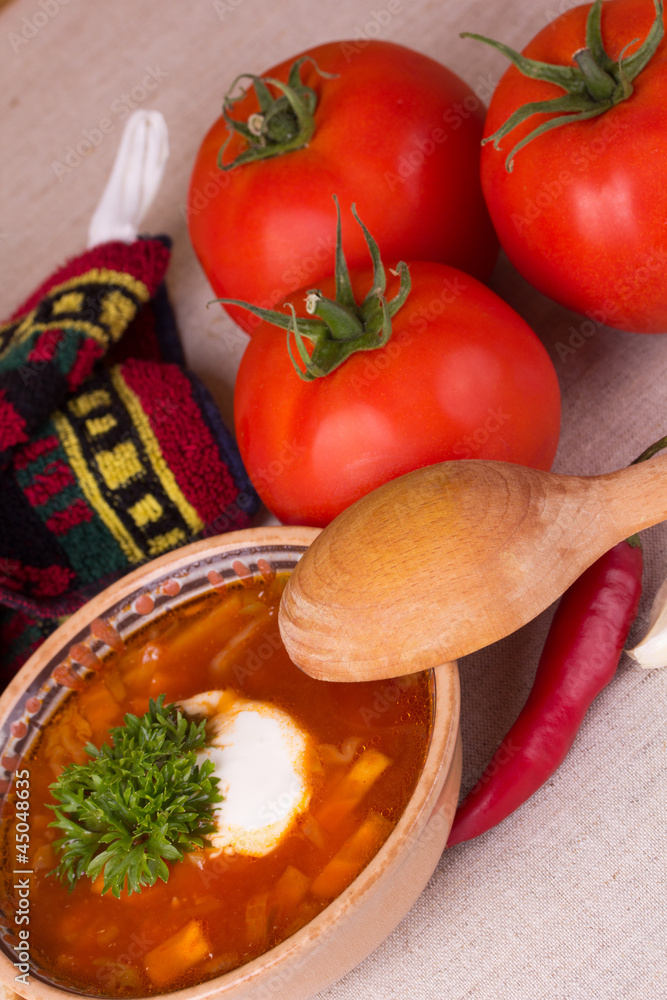 Ukrainian beetroot soup Ukrainian beetroot soup