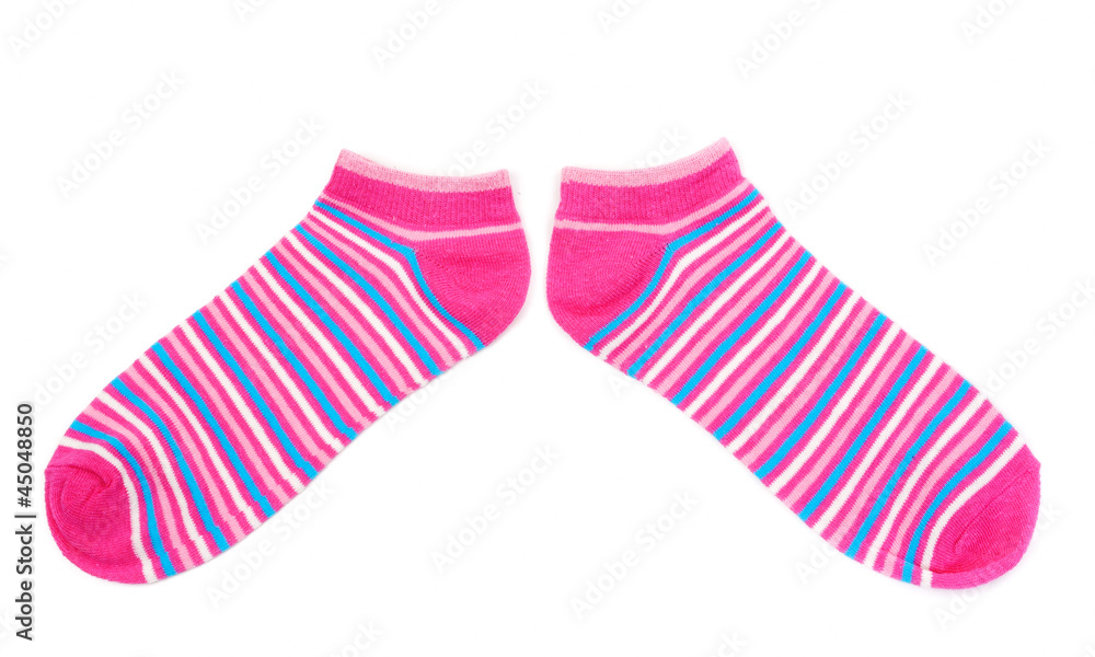 striped socks isolated on white striped socks isolated on white