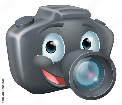 DSLR camera mascot character