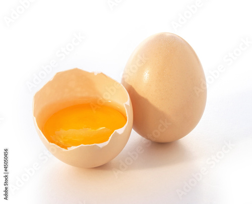 two eggs with clipping path