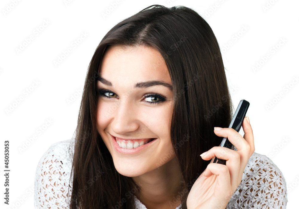 beautiful girl with mobile phone