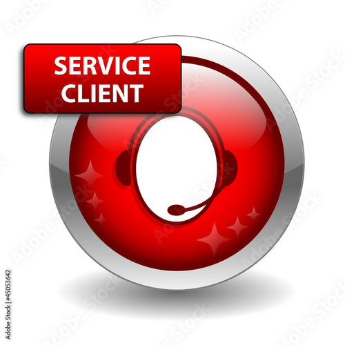 Bouton Web SERVICE CLIENT (contact accueil clients support aide)