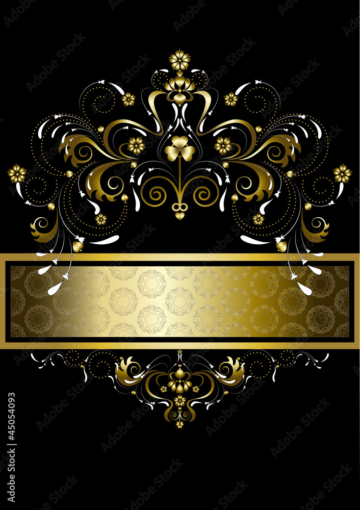 Original gold pattern for banner