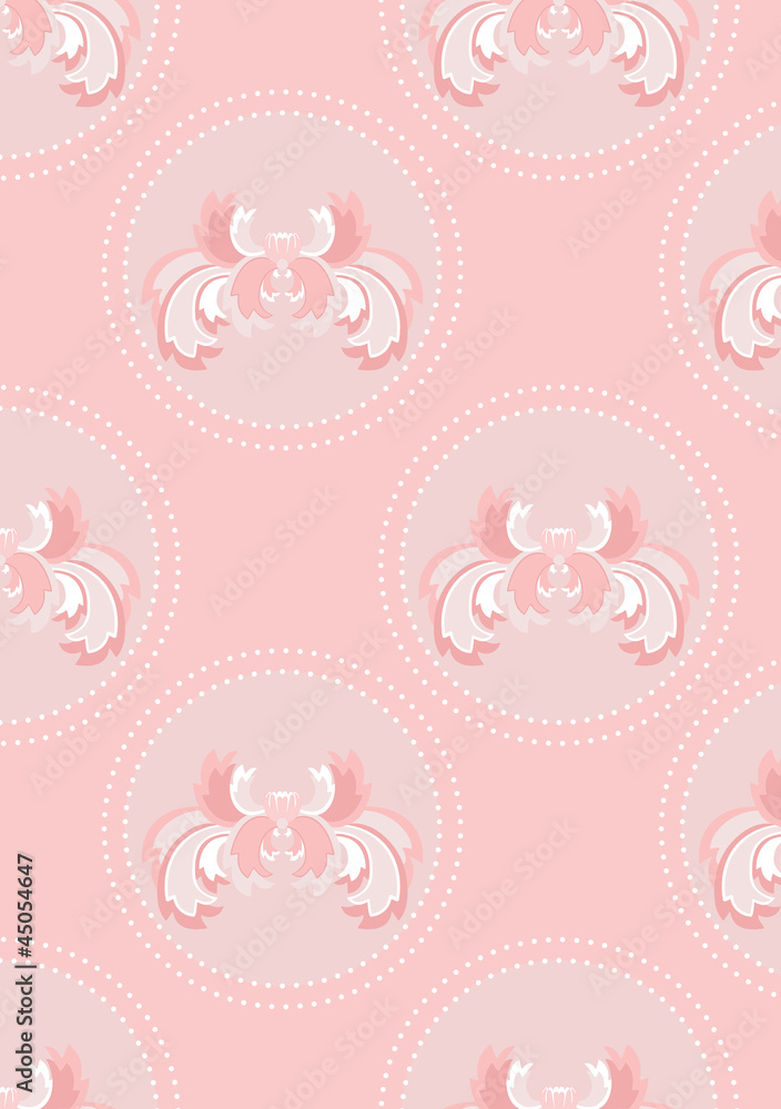 Delicate pink seamless background with flower Delicate pink seamless background with flower