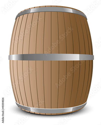 wooden barrel vector