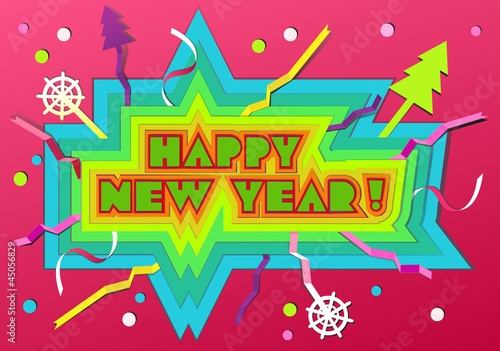 New Year's greeting card