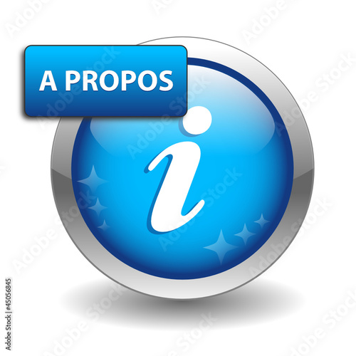 Bouton "A PROPOS" (informations à propos nous contacter aide)