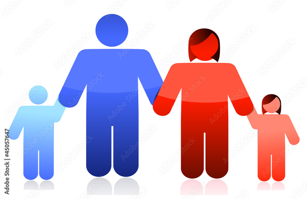 Family holding hands illustration design Family holding hands illustration design