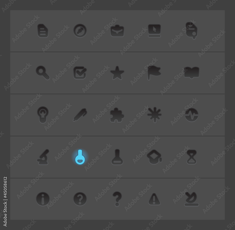 Icons for education and science Icons for education and science