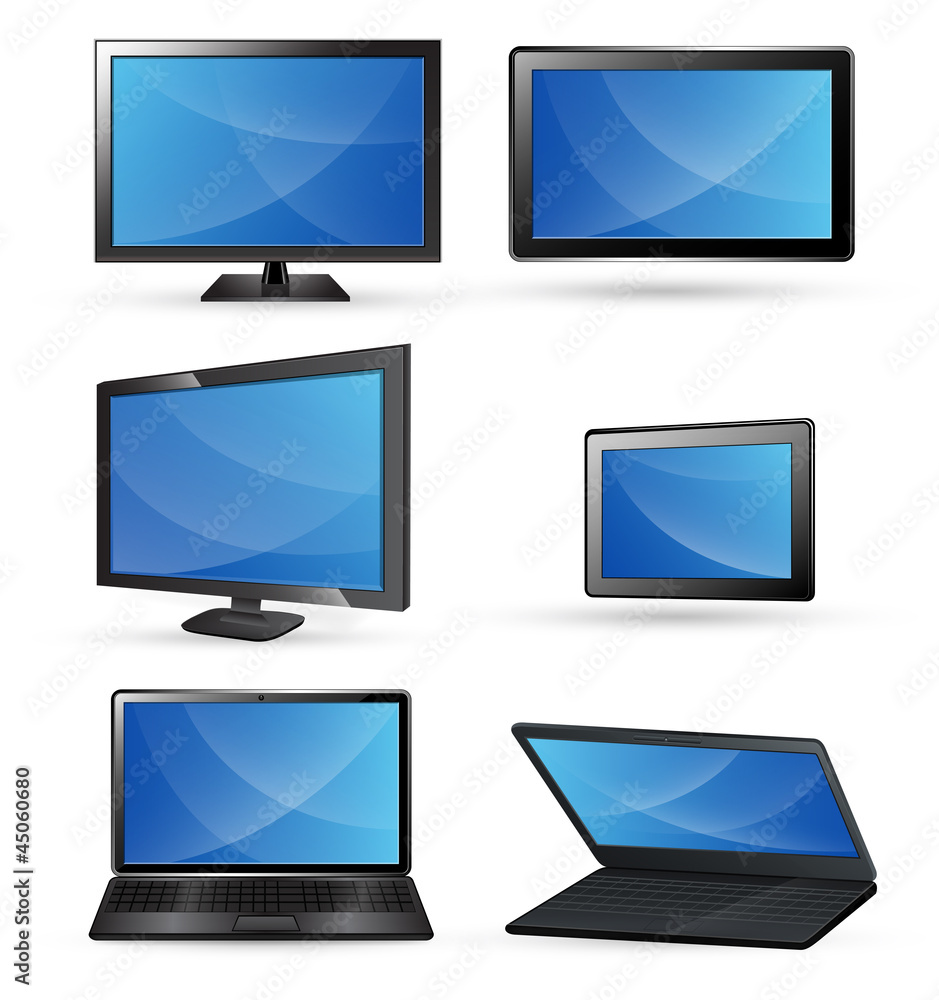 Tablet Screen Laptop TV Computer Vectors Tablet Screen Laptop TV Computer Vectors