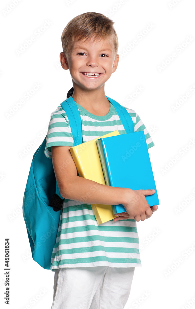 Little boy with books Little boy with books