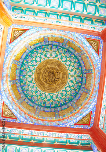 colorful Chinese pavilion roof design